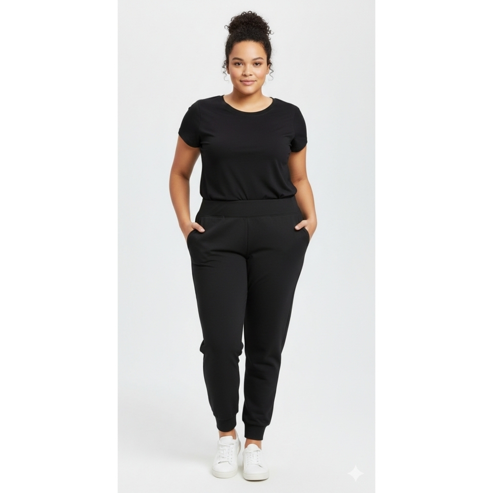 BCG Plus Size Black Tapered Leggings Pants